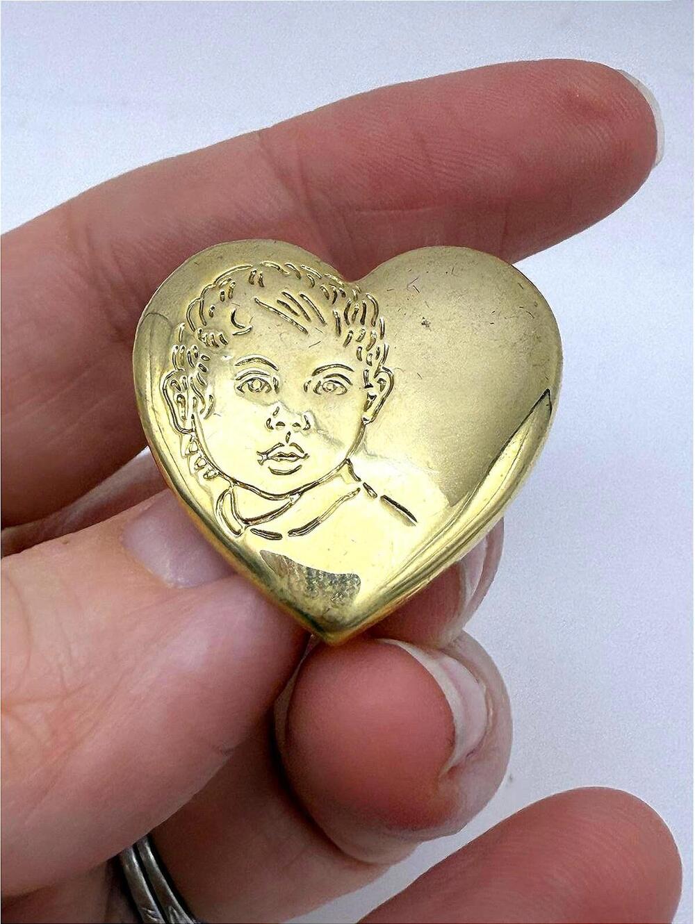 Vintage The Variety Club Gold Tone Heart Shaped Brooch Pin